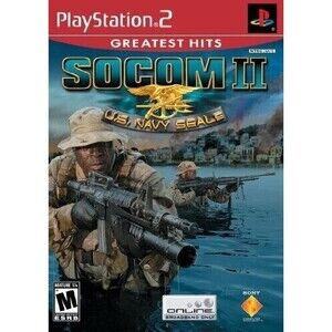 PS2 SOCOM II U.S. Navy Seals 2003 Sony PlayStation 2 Complete Mature Rated